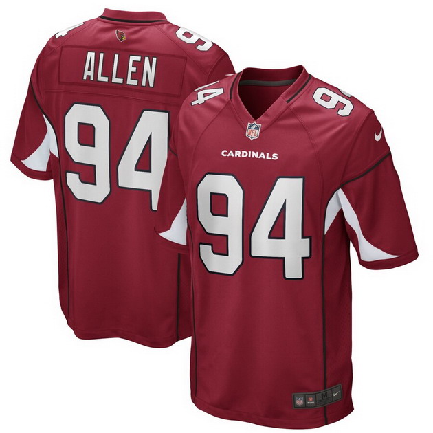 mens nike zach allen cardinal arizona cardinals game player jersey